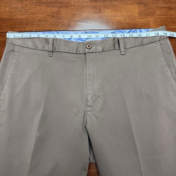 Tommy Bahama Boracay Flat Front Chino Pants Tencel Blend Men's 38x34 Dark Gray - Picture 11 of 13
